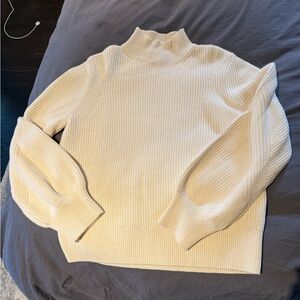 Excellent condition & Other Stories Off-White Ribbed Turtleneck Sweater